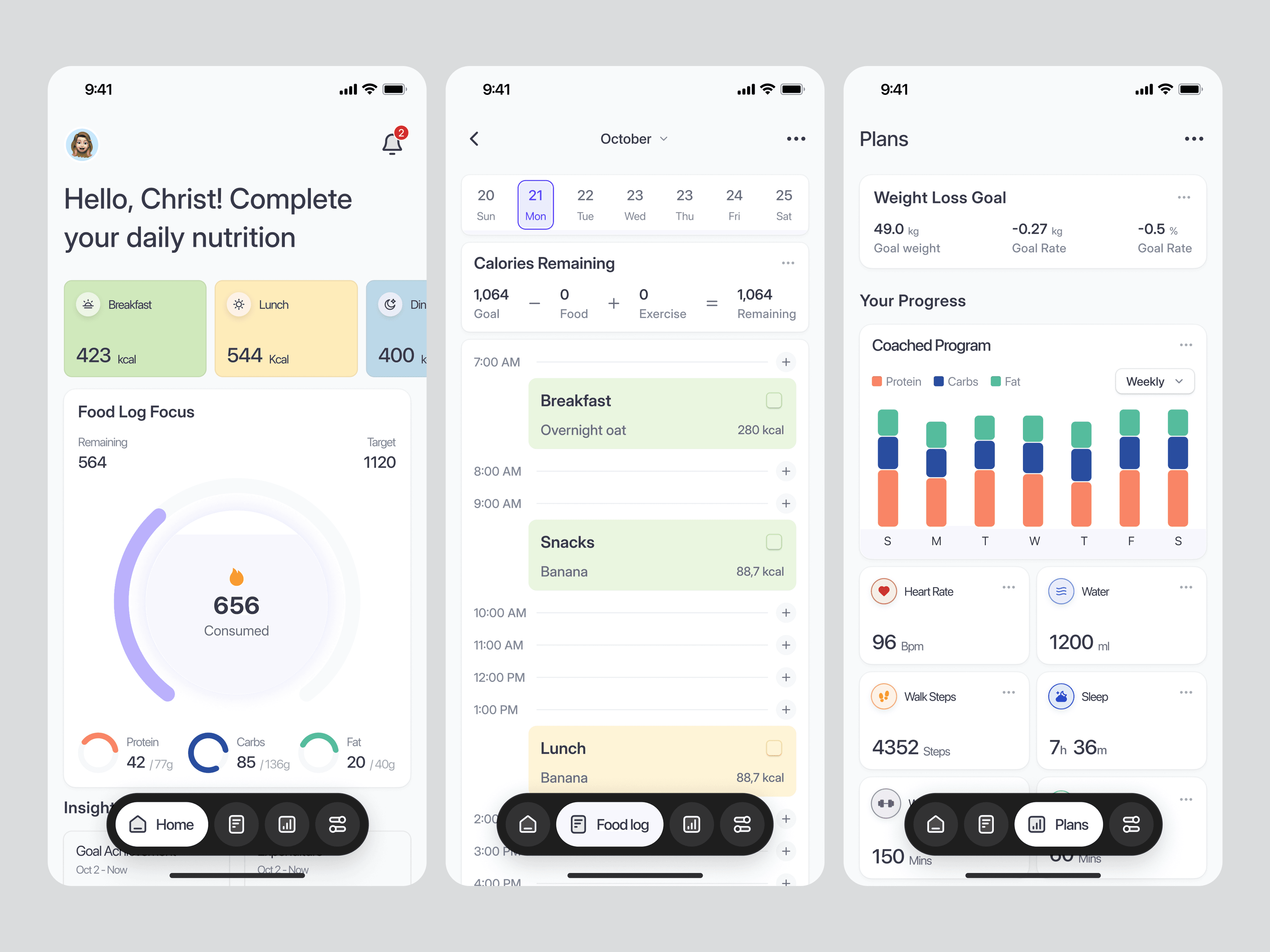 Colorful UI design example